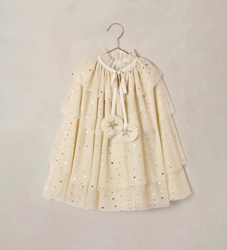 TULLE CAPE CHAMPAGNE STAR