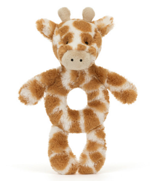 Jellycat Baby Bashful Giraffe Ring Rattle (RECYCLED FIBERS)