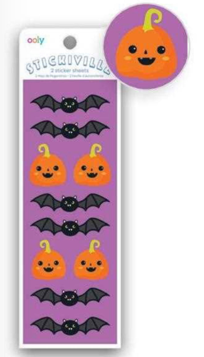 Stickiville Stickers (2 Sheets) Bats & Jacks holographic glitter