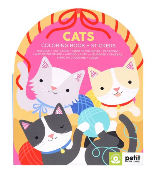 Coloring Book with Stickers Cats