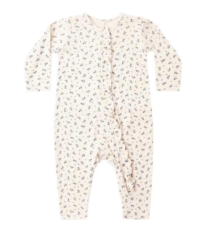 RUFFLE JUMPSUIT BLUE DITSY