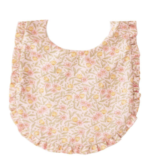 Ruffle Edge Bib Blossom Lily Pink