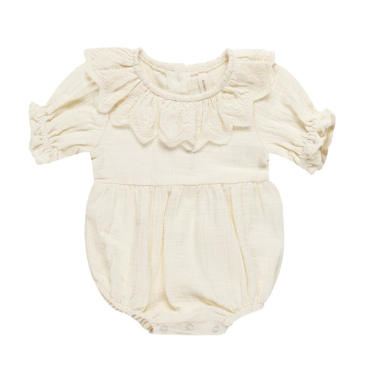 COLLARED ROMPER || IVORY