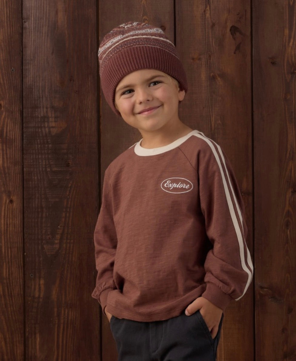 RELAXED LONG SLEEVE TEE EXPLORE