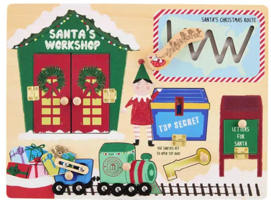 SANTA’S WORKSHOP BUSY BOARD PUZZLE
