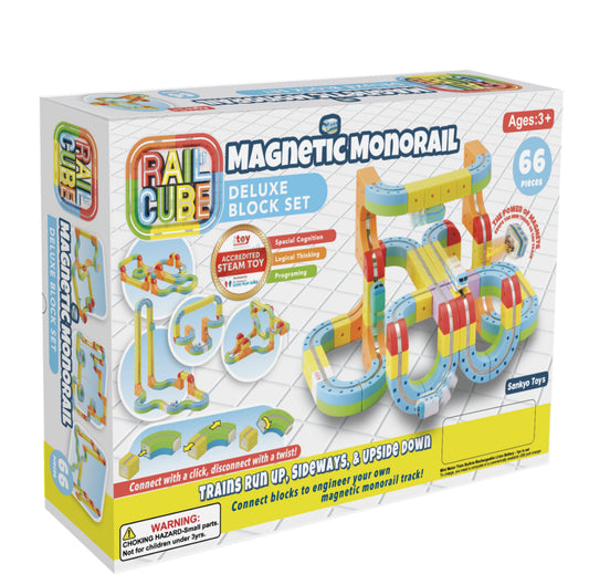 Rail Cube Magnetic Monorail Deluxe Block Set
