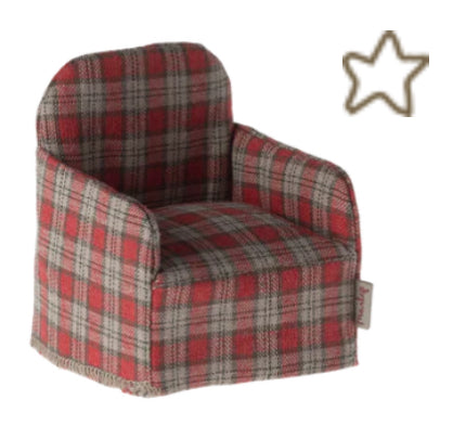 Bench, Chair, Mouse - Red checker