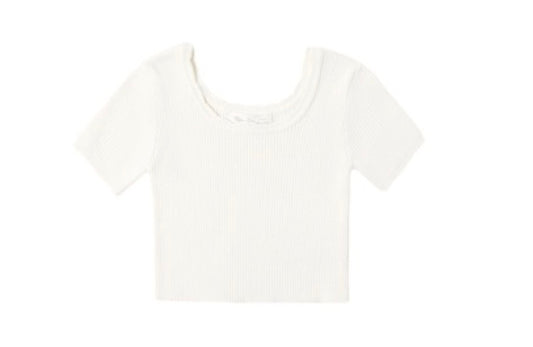 SCALLOP TEE NATURAL