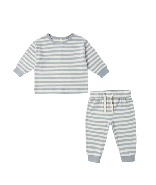 BLUE STRIPE COZY SET