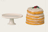 Party cake and cake stand, Mouse - Off white