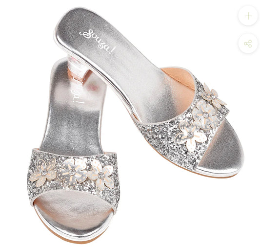 Slipper high heel Dress up shoe Silver