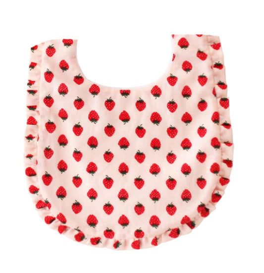 Ruffle Edge Bib Strawberries