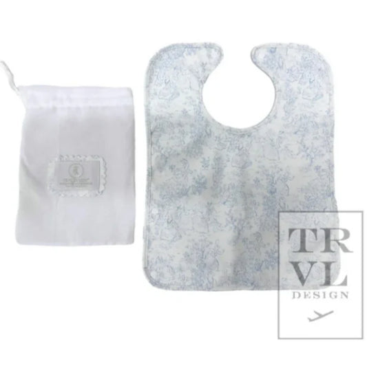 BEST BIB - BUNNY TOILE BLUE