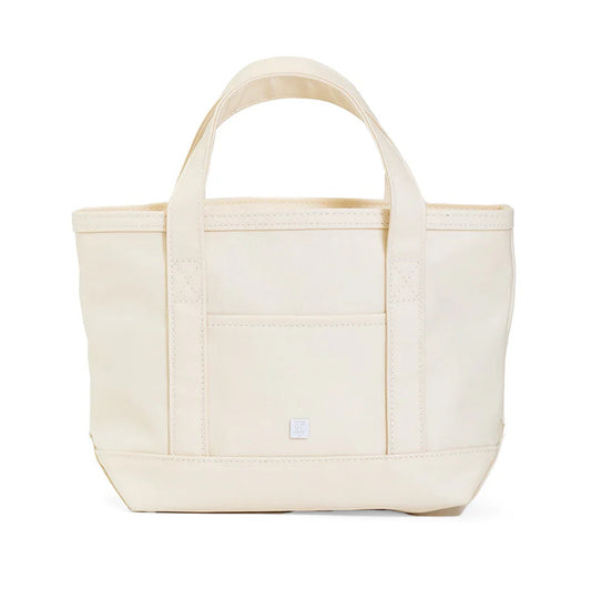 MINI TOTE -COATED CANVAS NATURAL