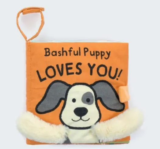 Jellycat Baby Bashful Puppy Loves You Fabric Book (NEW & RECYCLED FIBERS)