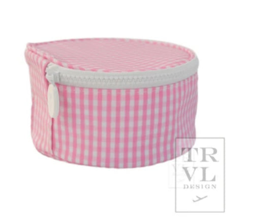 ROUNDUP JEWEL CASE - GINGHAM PINK