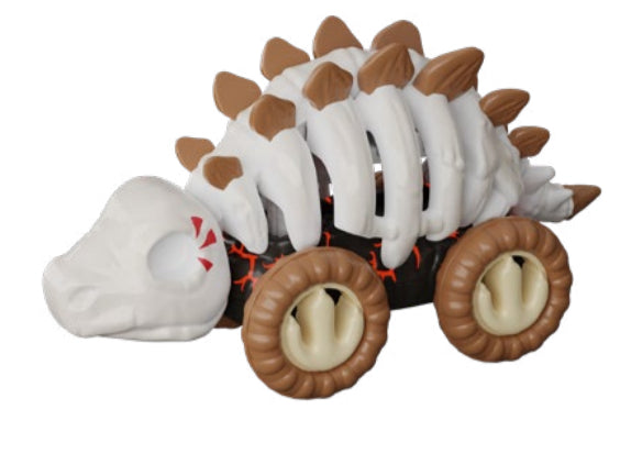Skeleton Dino Dasher-STEGOSAURUS pullback vehicle