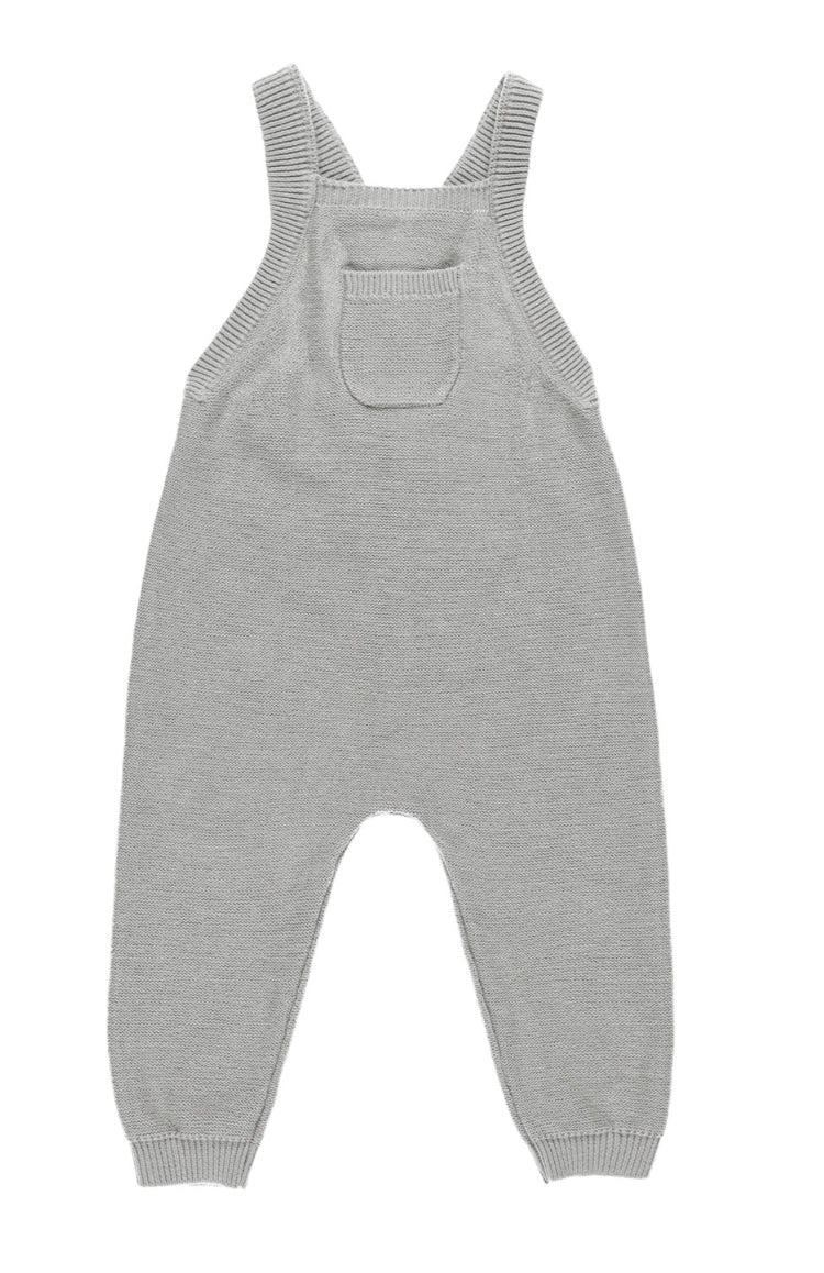 KNIT OVERALL || DUSTY BLUE