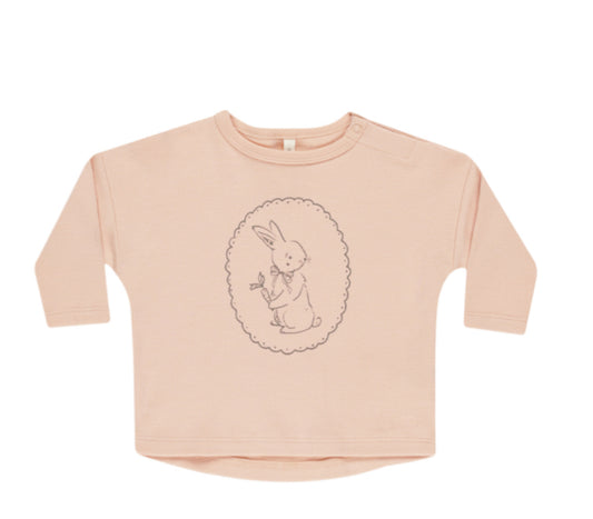 Long Sleeve Tee Bunny + Drawstring Pant Melon Set