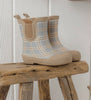 RAIN BOOTS BLUE PLAID