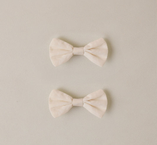 LITTLE BOW CLIPS WHITE