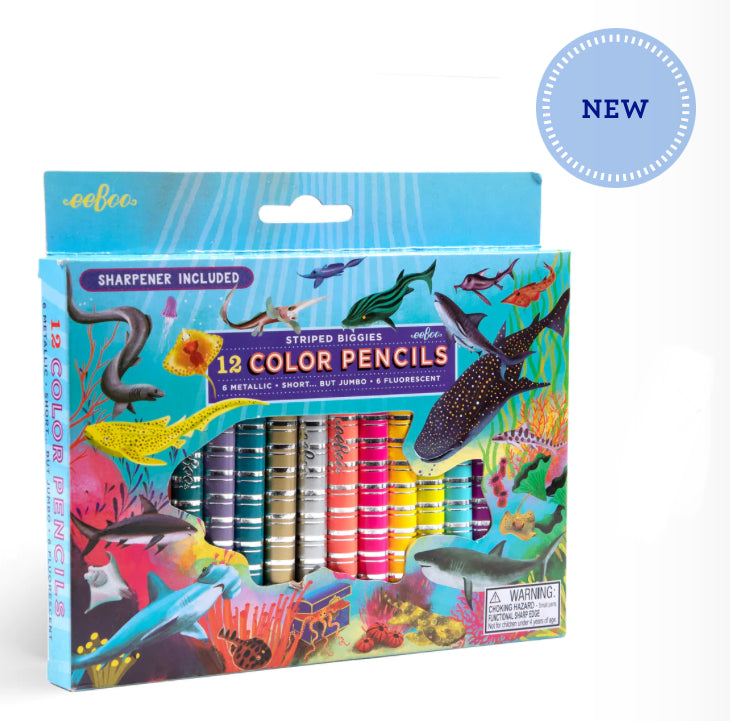 Shark 12 Special Biggie Colored Pencils & Matching Sketchbook