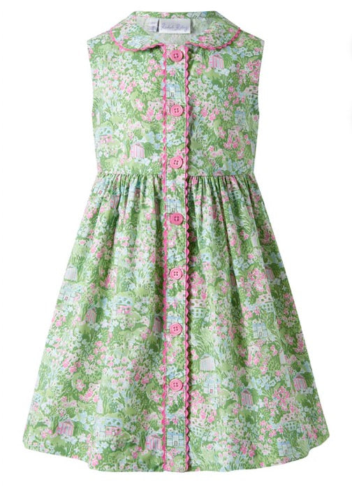 Rachel Riley London Garden Button-Front Dress