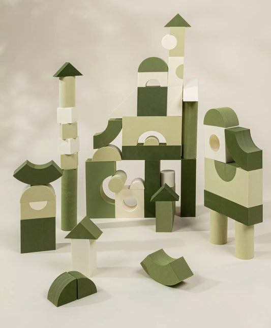 EVA Foam Building Blocks Set - Medium (52pcs) GREEN COMBO