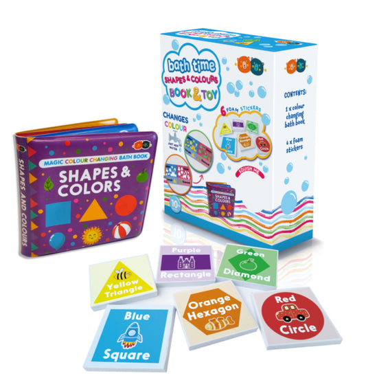 Magic Colour Changing Bath Book & Stickers – Shapes & Colors