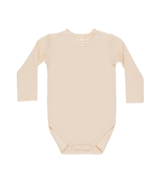 Waffle Long Sleeve Bodysuit + Skirted Bloomer Antique