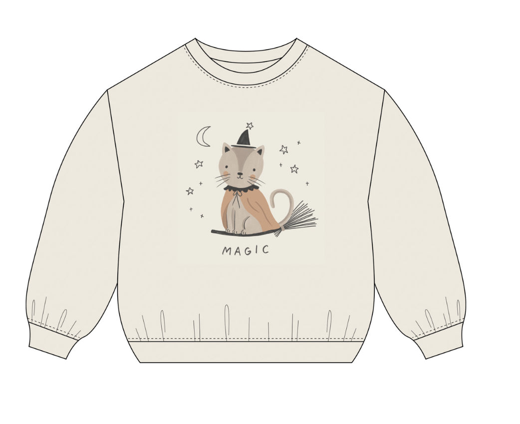 RELAXED FLEECE SWEATSHIRT & SWEATPANT|| MAGIC CATS SET