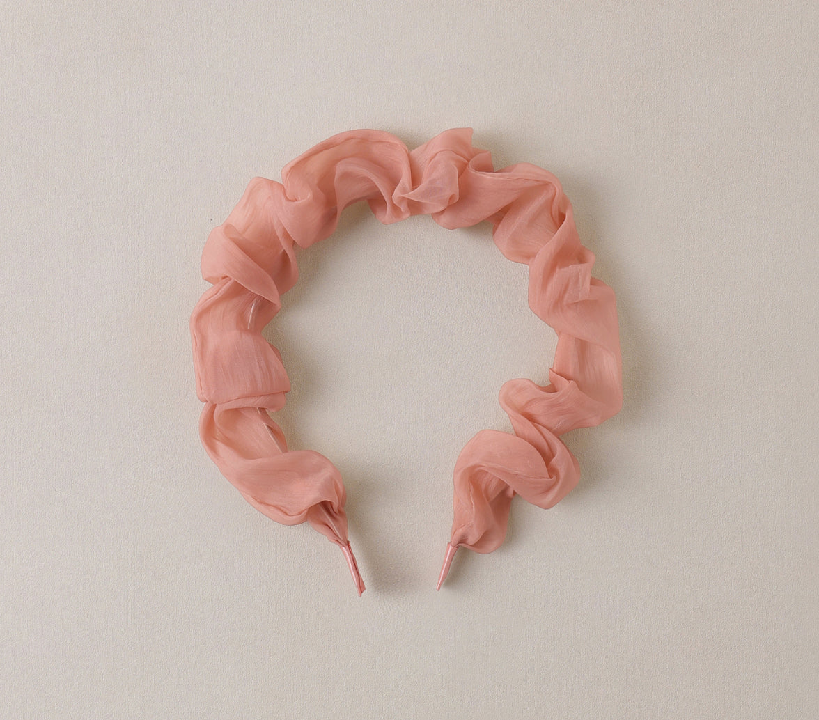 GATHERED HEADBAND PINK