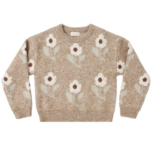 ASPEN SWEATER FAWN FLOWER