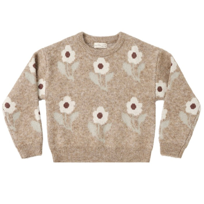 ASPEN SWEATER FAWN FLOWER