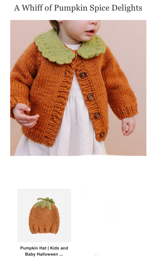 Pumpkin Cardigan | Baby Halloween Fall