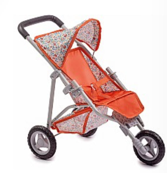 Boutique Doll Jogger Stroller Nature Red