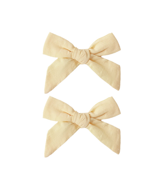 BOWS, SET OF 2 LEMON