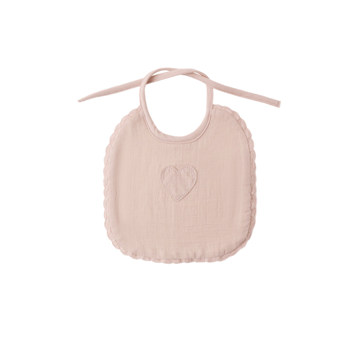 WOVEN TIE BIB BLUSH