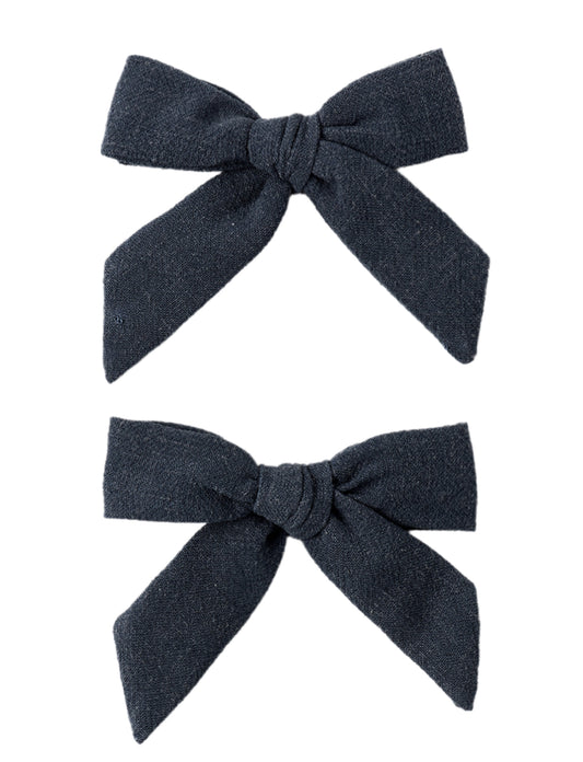 BOWS, SET OF 2 NAVY