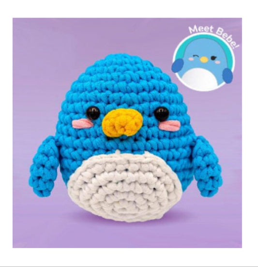 Squishmallow Crochet Kit Bebe Penguin