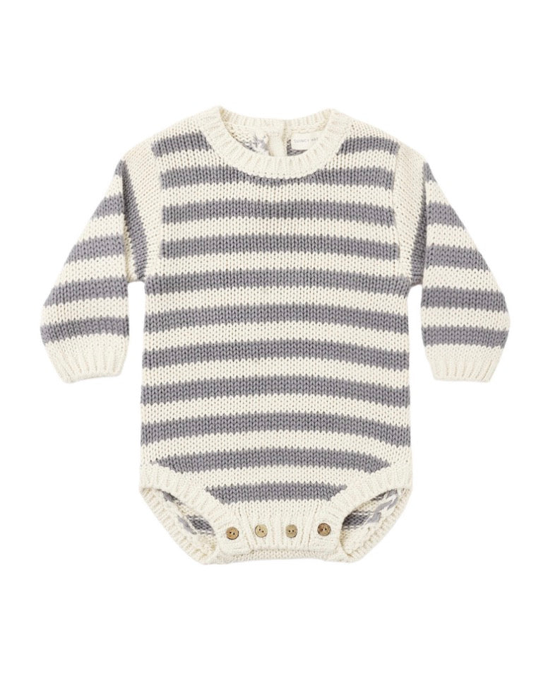 REX ROMPER SLATE STRIPE