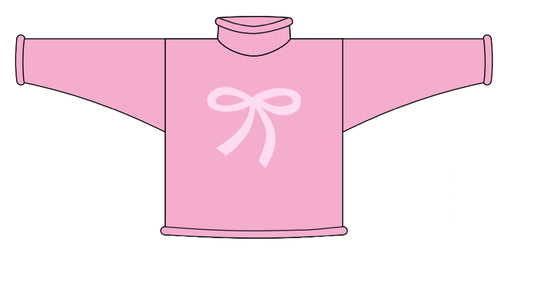 Bow Rollneck Sweater Bubble Gum Pink