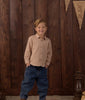 COLLARED LONG SLEEVE SHIRT FAWN GINGHAM