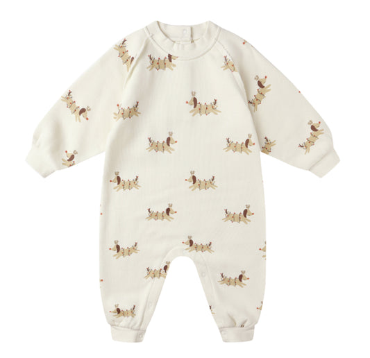 CHRISTMAS DOGS RAGLAN JUMPSUIT