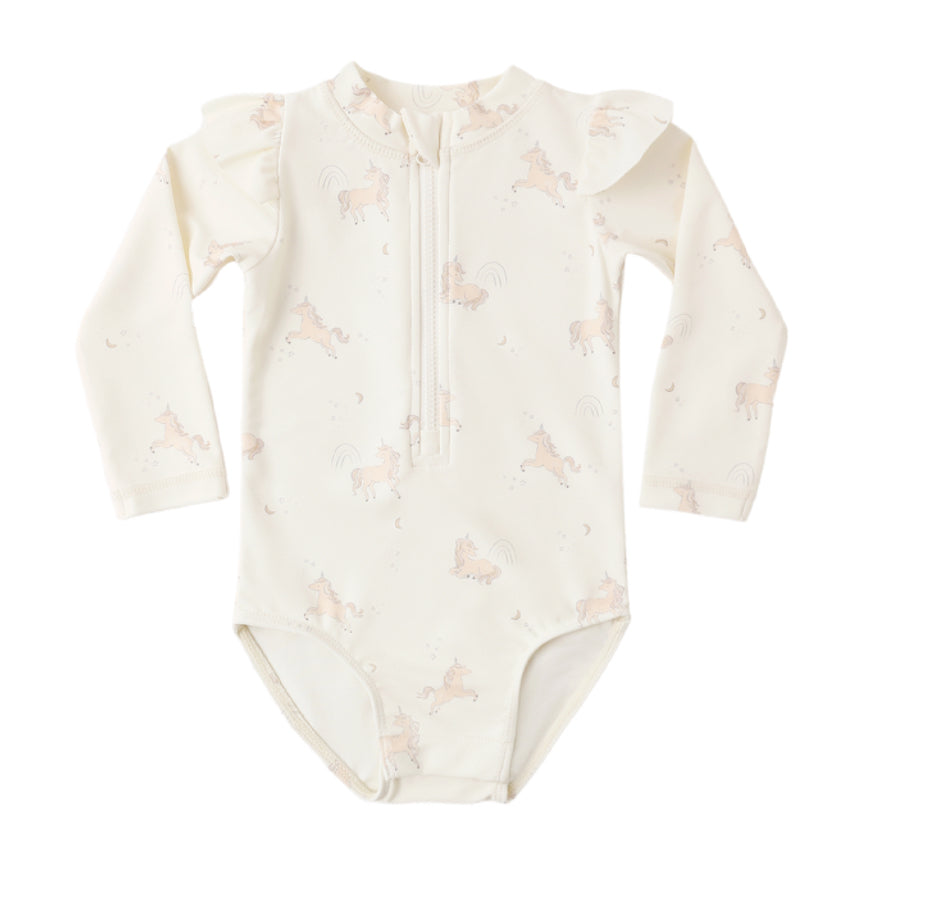 BYRON RASHGUARD ONE-PIECE UNICORNS