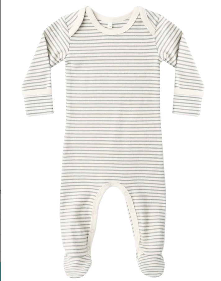BABY FOOTIE LAUREL MICROSTRIPE