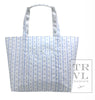 JUMBO TOTE - X-Large Tote RIBBON FLORAL BLUE