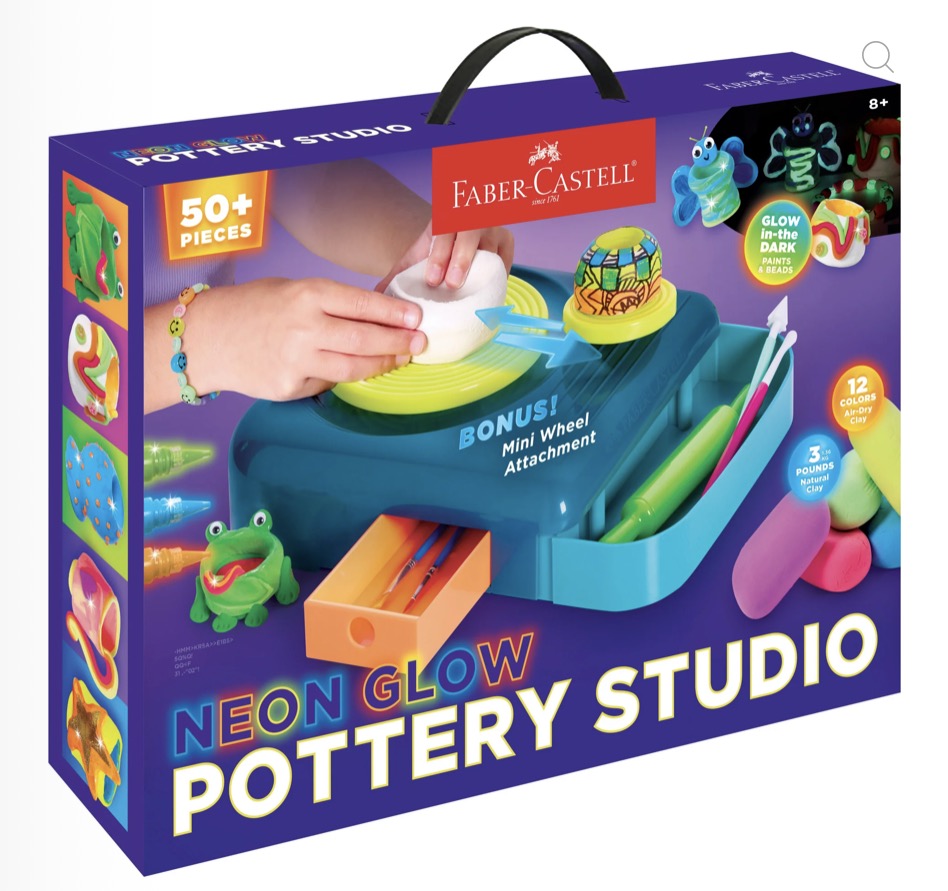 Neon Glow Pottery Studio