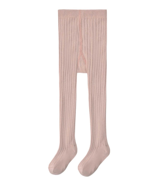 RIBBED TIGHTS ROSEWOOD