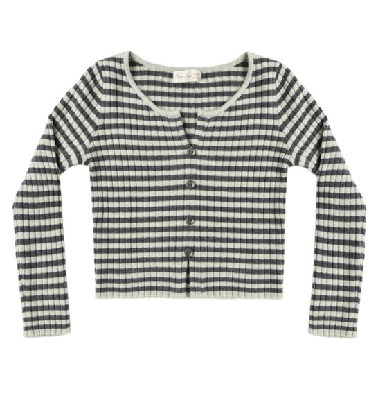 LONG SLEEVE KNIT TEE MIDNIGHT STRIPE